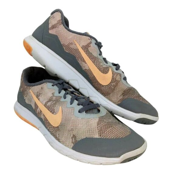 Nike Flex Experience RN4 Women's Pre-owned Gray/Peach Running Sneakers - sz. 10 - Picture 1 of 6